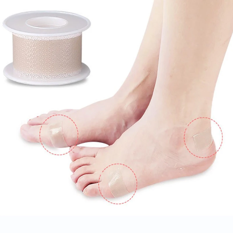 Cinta adhesiva antidesgaste para el talón, parche para el talón, almohadilla de pedicura impermeable, cuidado de los pies, 5M