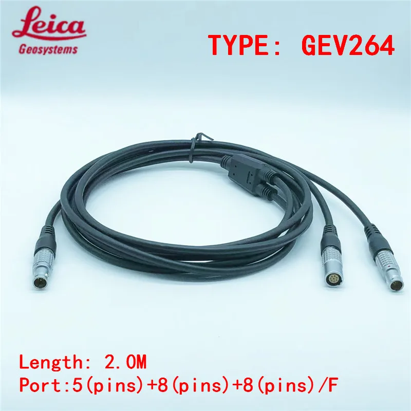 

NEW Leica 796492 GEV264 Y Cable GNSS GPS RTK GS14/GS16 Connect External Radio GFU And GEB371 Battery Power Data Cable