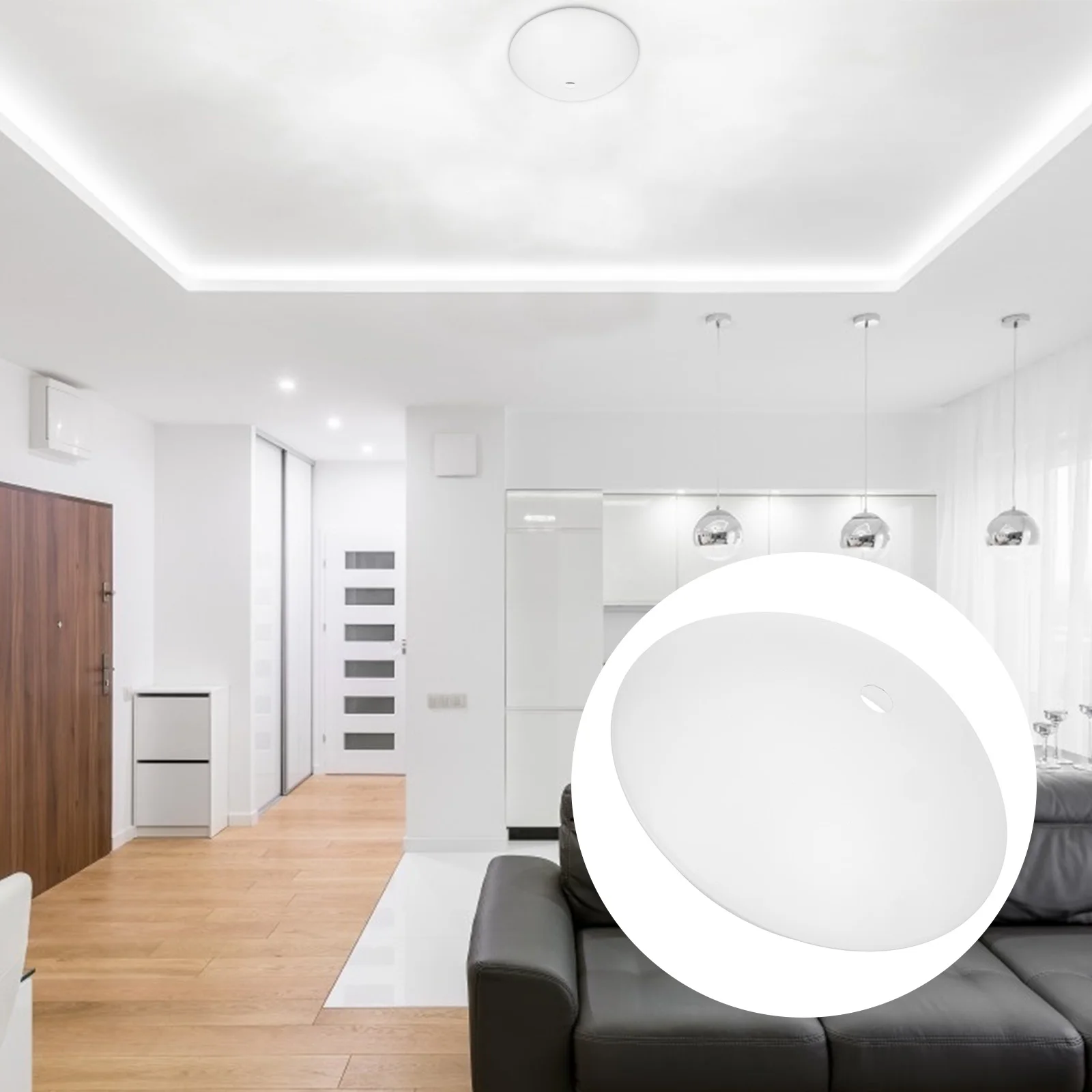 

Ceiling Lamp Shade Replacement Round Light Cover Plastic Dome Lampshade for Living Room Bedroom Easy Bulb Change
