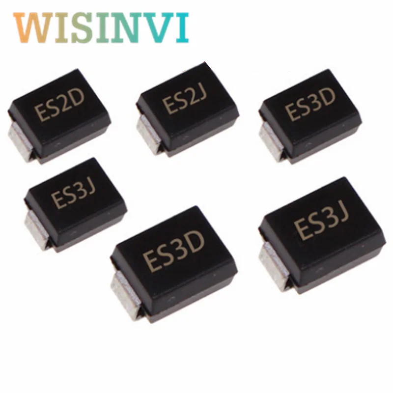 50PCS Fast Rectifier Diodes ES3D ES3JBF ES2G ES3J ES2J ES2D ES3G 1A 2A 50V 100V 150V 200V 300V 400V 600V 1000V DO-214AA SMB