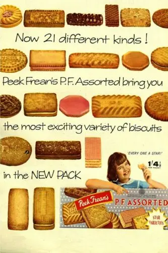 Peek Frean's Assorted Biscuits Advert Vintage Retro Style Metal sign plaque sign