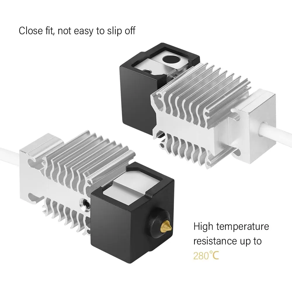 Creality Ender 3 V3 SE Silicone Sock, 4PCS Official 3D Printer Hotend Heater Block Cover Silicone Cover Insulation Heat Resistan