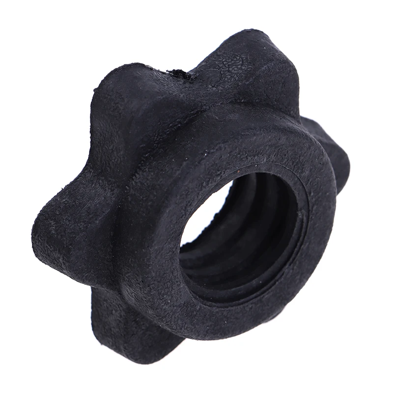 1Pc Black Dumbbell Hex Nut Dumbbell Rod Nut Spinlock Collars for Barbells Bars Training Sports