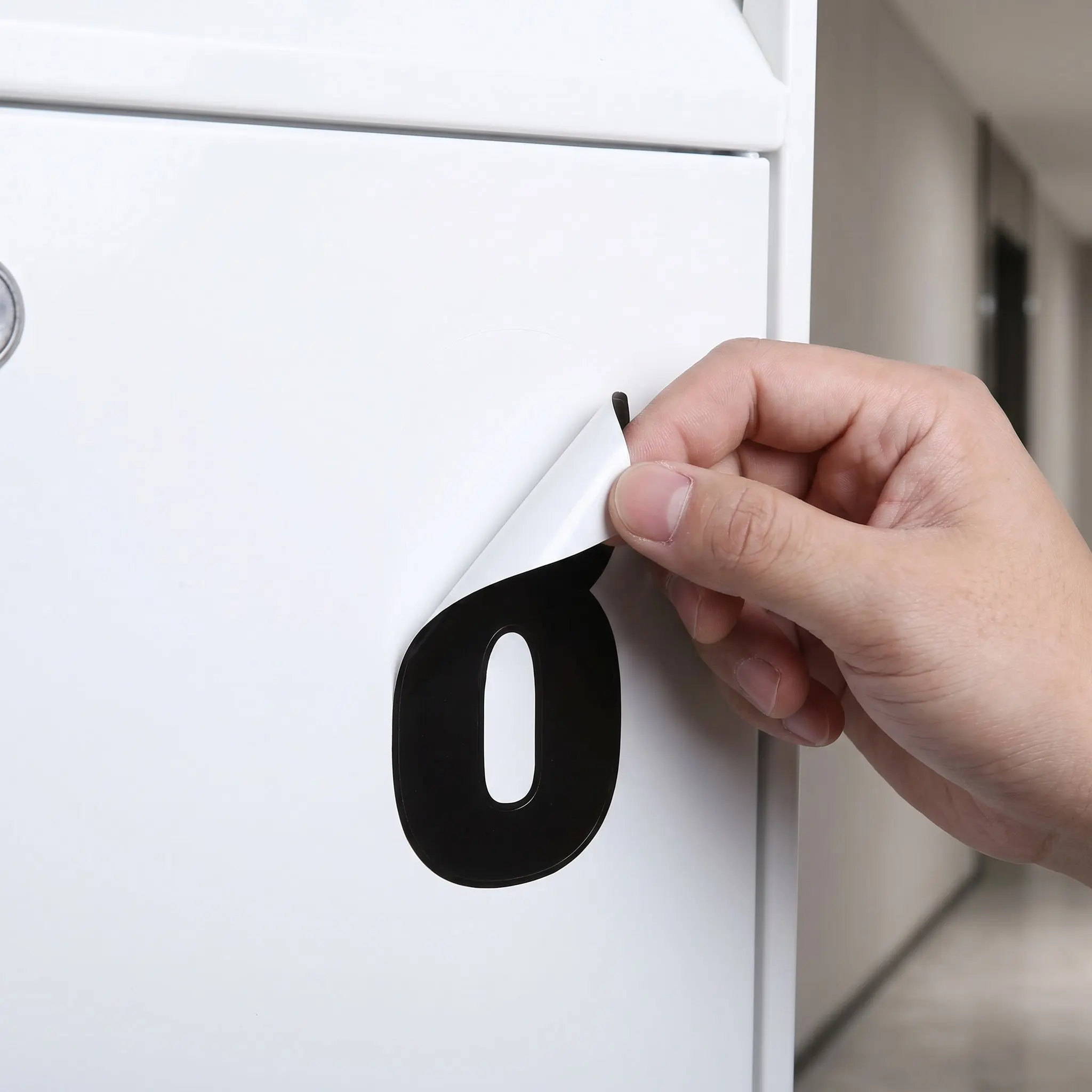 8Sheets House Number Stickers Waterproof Self Adhesive Easy Install Clear Print for Outdoor Mailbox Apartment Door Numbers