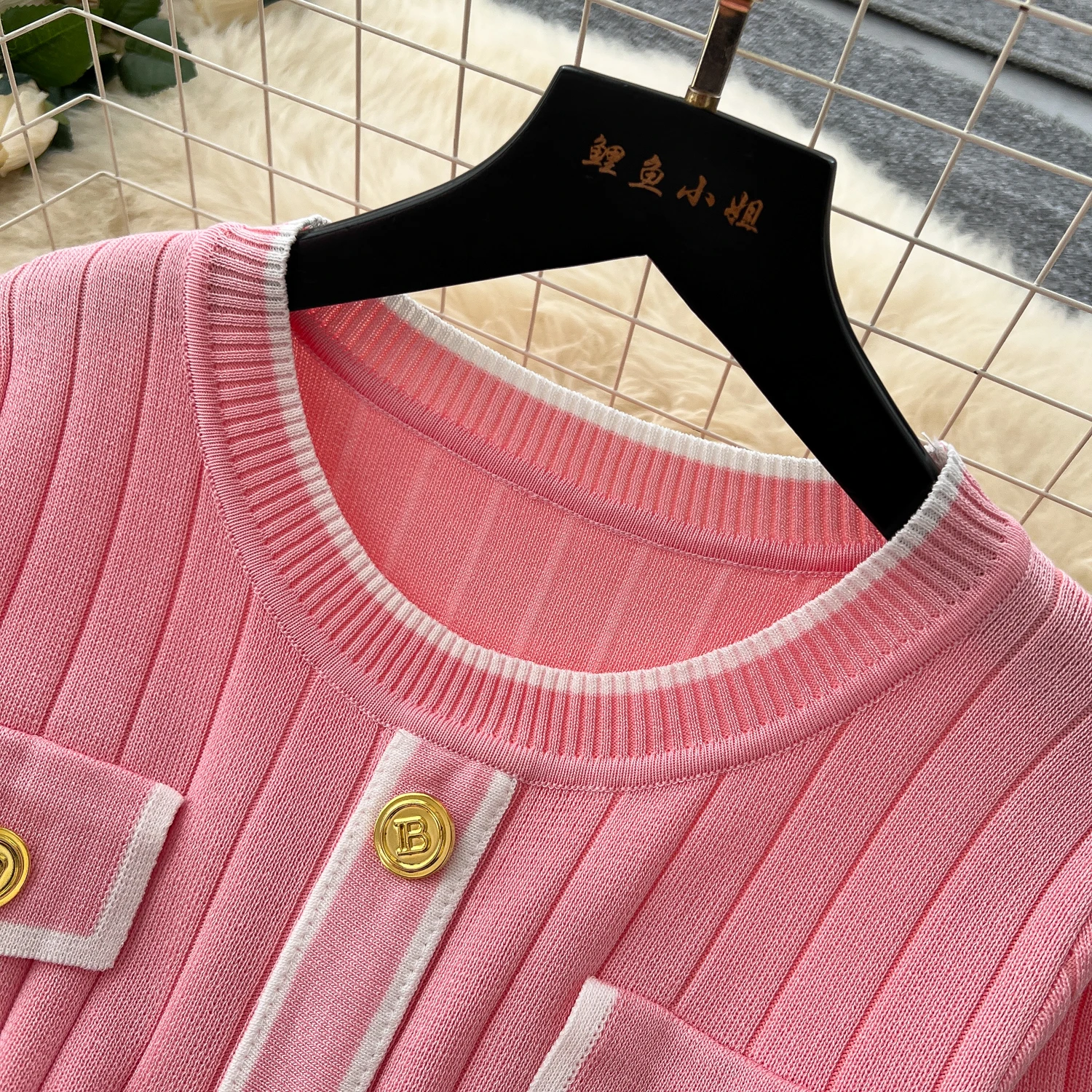 Chique vintage gebreide O-hals korte mouw geplooide elegante fee Koreaanse mode Boho zonnejurk dameskledingjurk