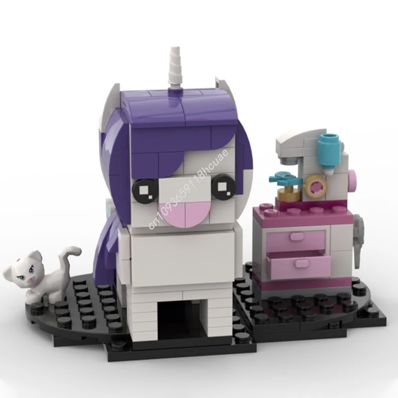 157 قطعة MOC بلدي ليتل المهر نادر Brickheadzed نموذج اللبنات العمارة هدية الكريسماس لتقوم بها بنفسك لعبة الإبداعية الاطفال عيد ميلاد #1