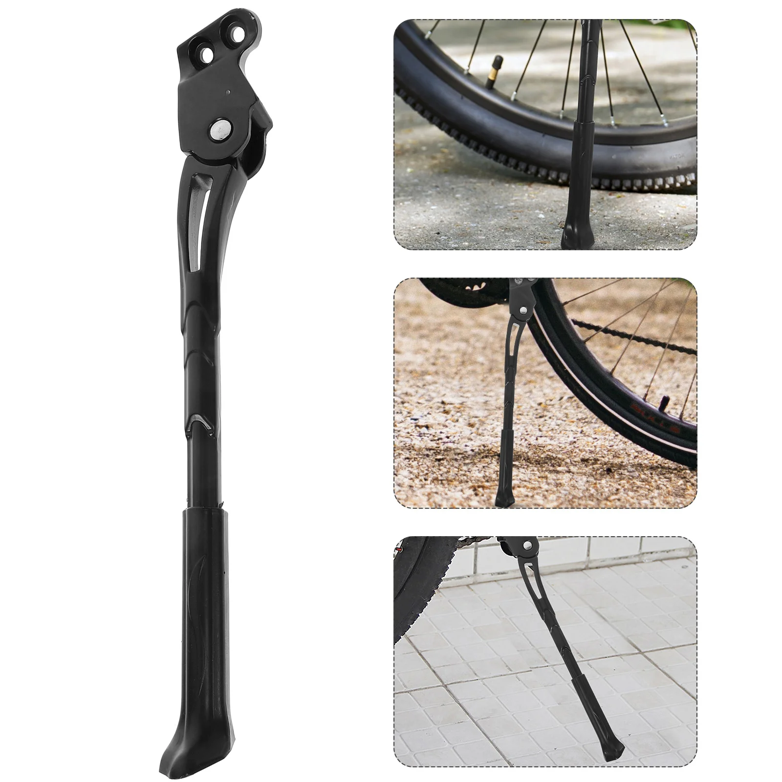 

Aluminium Alloy Mountain Bike Kickstand Adjustable Non-Slip Bicycle Rear Side Stand Durable Support Bracket Cycling Accessory