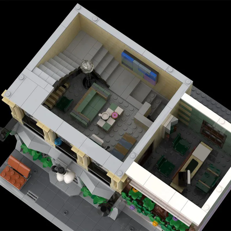 2433pcs MOC Call Center-สถานีตํารวจทางเลือกสร้างสถาปัตยกรรมอาคารบล็อกชุดประกอบของเล่นเด็กเทศกาลของขวัญ