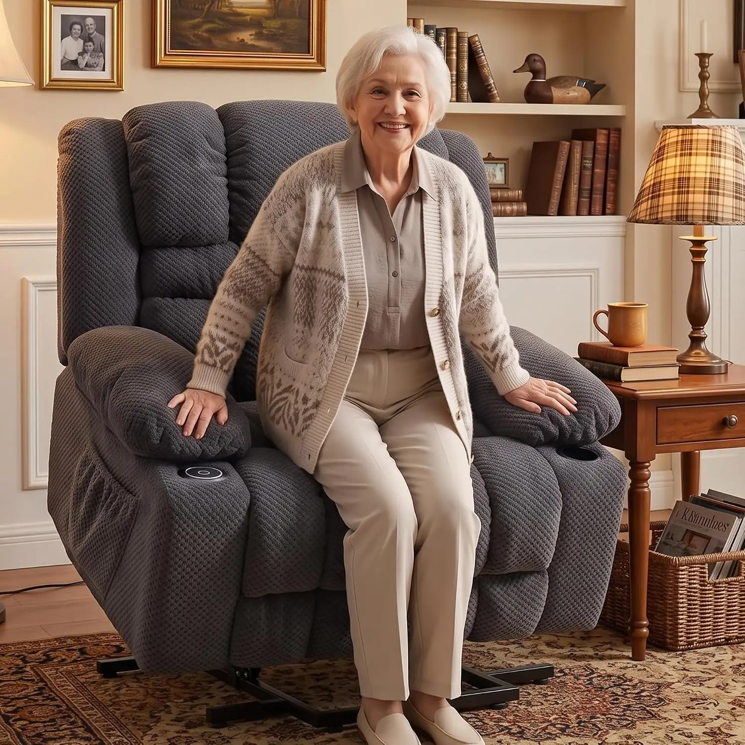 Oversized Power Lift Recliner Chair for Elderly, Big and Tall Men, Custom