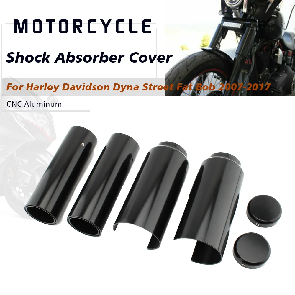 

For Harley Dyna 2006-2010 2011 2012 2013 2014 2015 2016 2017 Motorcycle Upper Lower Front Fork Shock Absorber Cover Protector