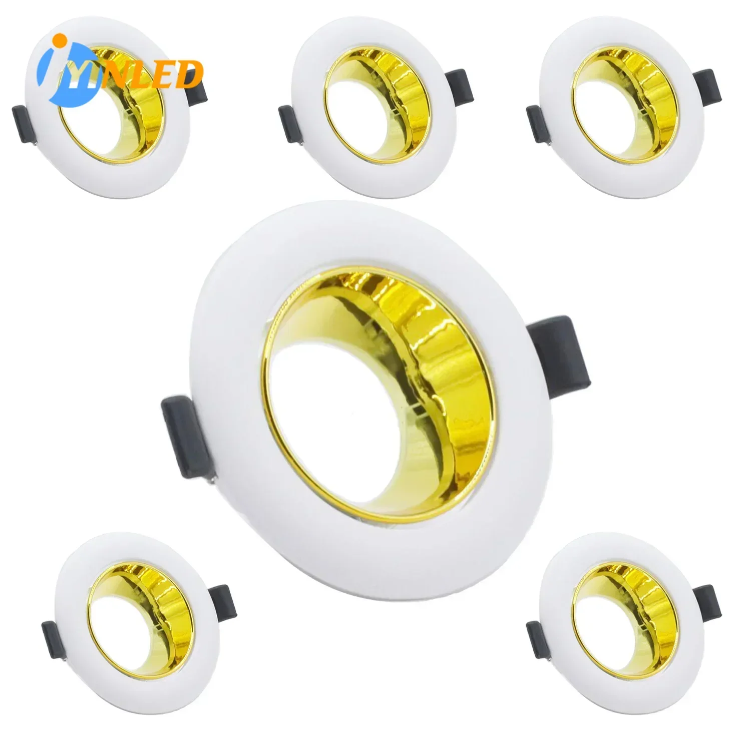 downlight led embutido ajustavel spot frame down light acessorios para suporte de fixacao branco ouro gu10 mr16 pcs pcs pcs 10 pcs 01