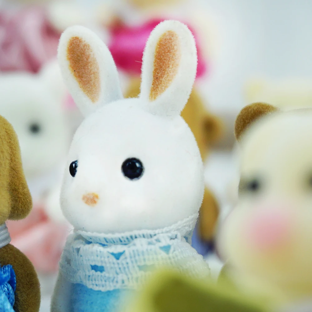 Maison de poupée échelle 1:12, famille forêt, lapin, canard, renne, bébé Animal, ensemble de salon, meubles miniatures, jeux de simulation, cadeaux pour filles