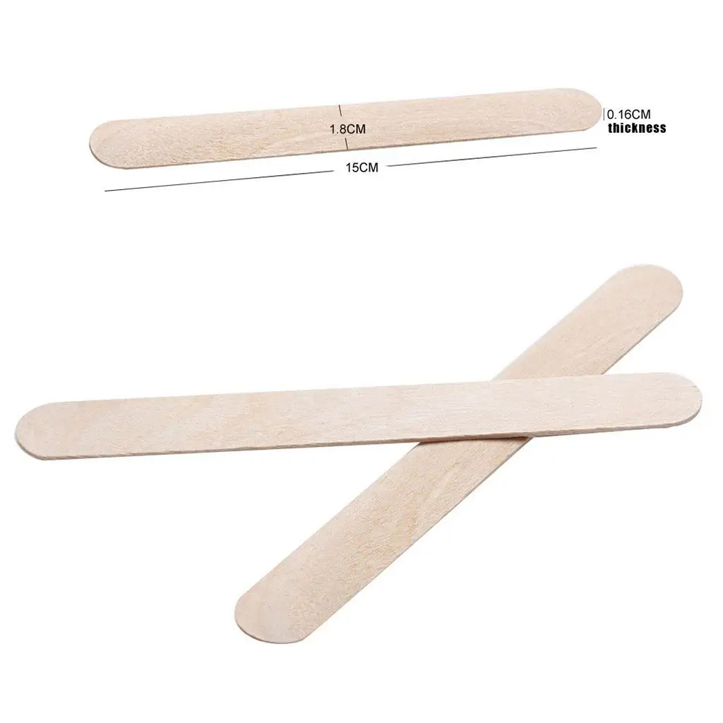 50x Spatula Applicators Scrapers Sterile Sticks Bikini Hair Removal