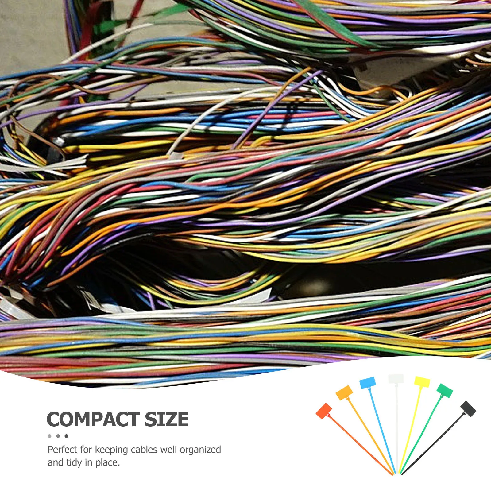 

250Pcs Nylon Cable Ties Self-Locking Marker Tabs Easy Label Zip Ties Cable Organizer for Home Office 4x150mm Assorted Colors