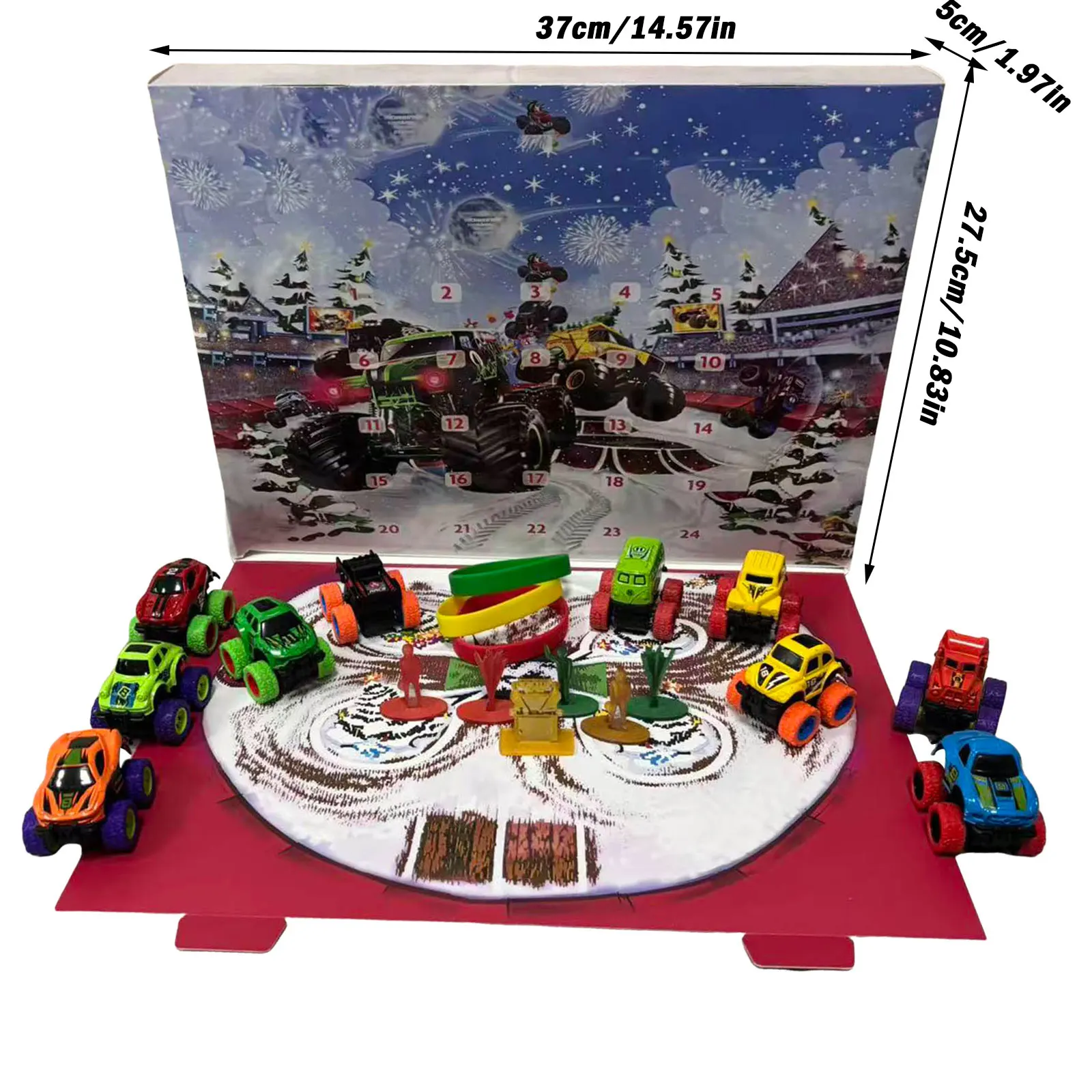 مؤقت غسيل اليد 20 ثانية تقويم مجيء العطلة الصغيرة 24 يومًا من الشاحنات الصغيرة والملحقات بمقياس 1:87 ساعة حمام للأطفال #3