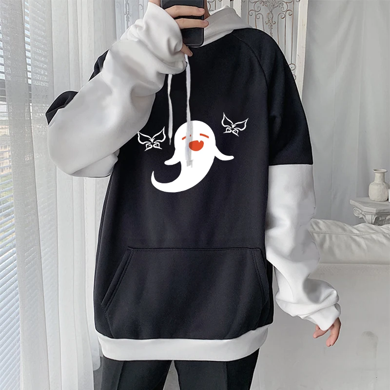 Genshin Impact Harajuku Game Hoodies Men Xiao Mask Fangs Aesthetic Print Sweatshirt Long Winter Plus Size Streetwear Pullover