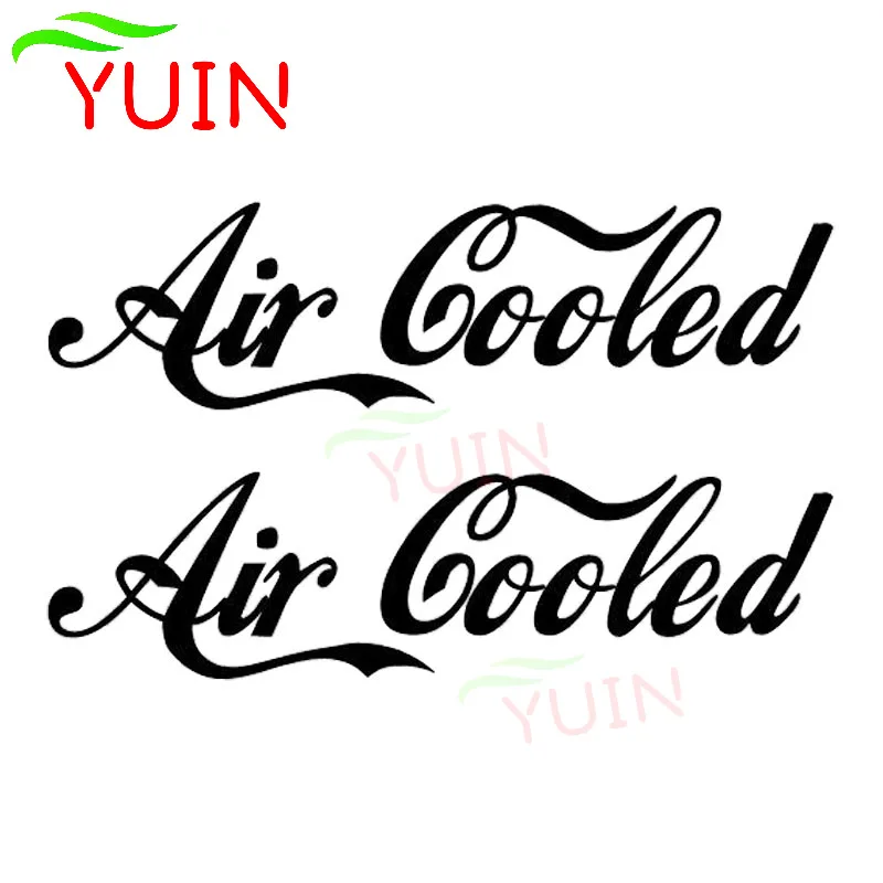 2x AIR COOLED Car Sticker Window Fashion Word Art Auto Accessories PVC Door Bumper Decoration Waterproof Sunscreen Decal