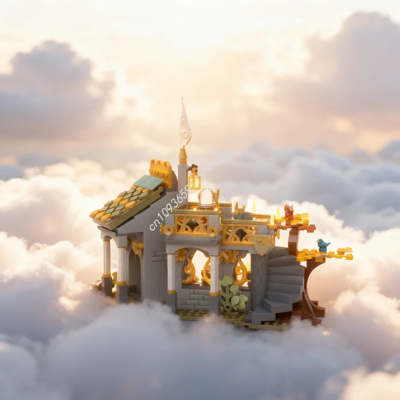 

369 шт. MOC The Alabaster Retreat Castle Модель Строительные блоки Игрушечная конструкция DIY Рождественский подарок Образование Творческая идея