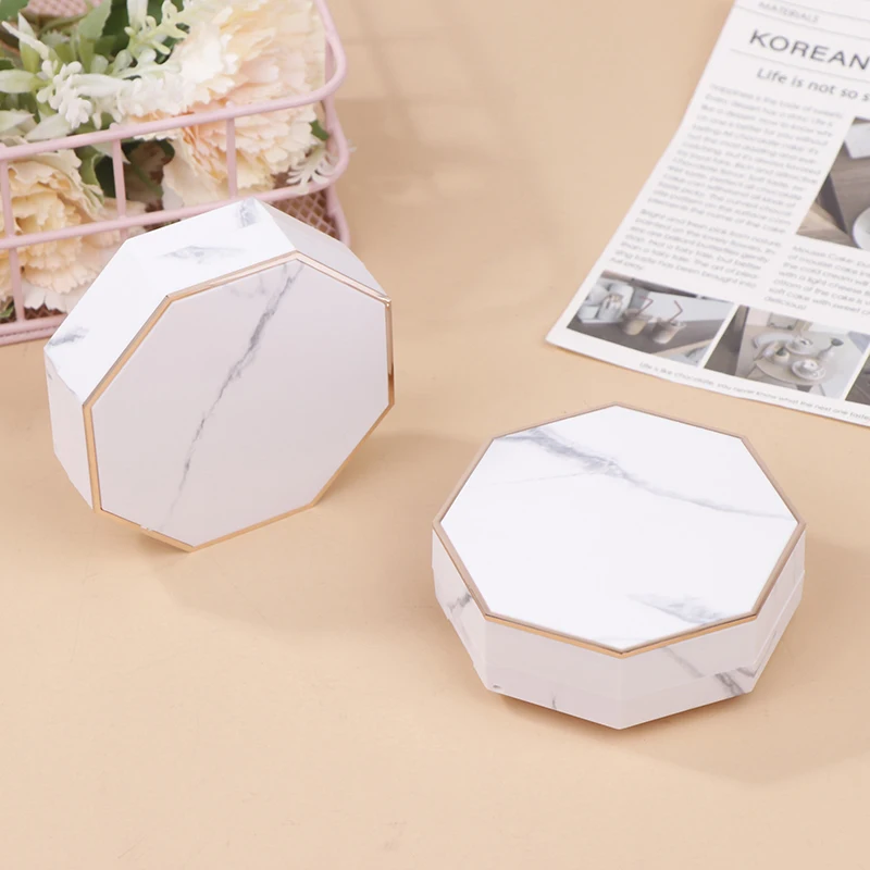 15g Marble Empty Air Cushion Puff Box Portable Cosmetic Makeup Case Container With Powder Sponge Mirror For BB Cream Foundation