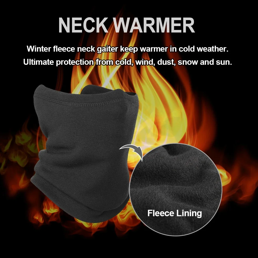 Faixa mágica de inverno, lã, aquecedor de pescoço, meia máscara facial, cachecol para clima frio, snowboard, bicicleta, bandana, homens