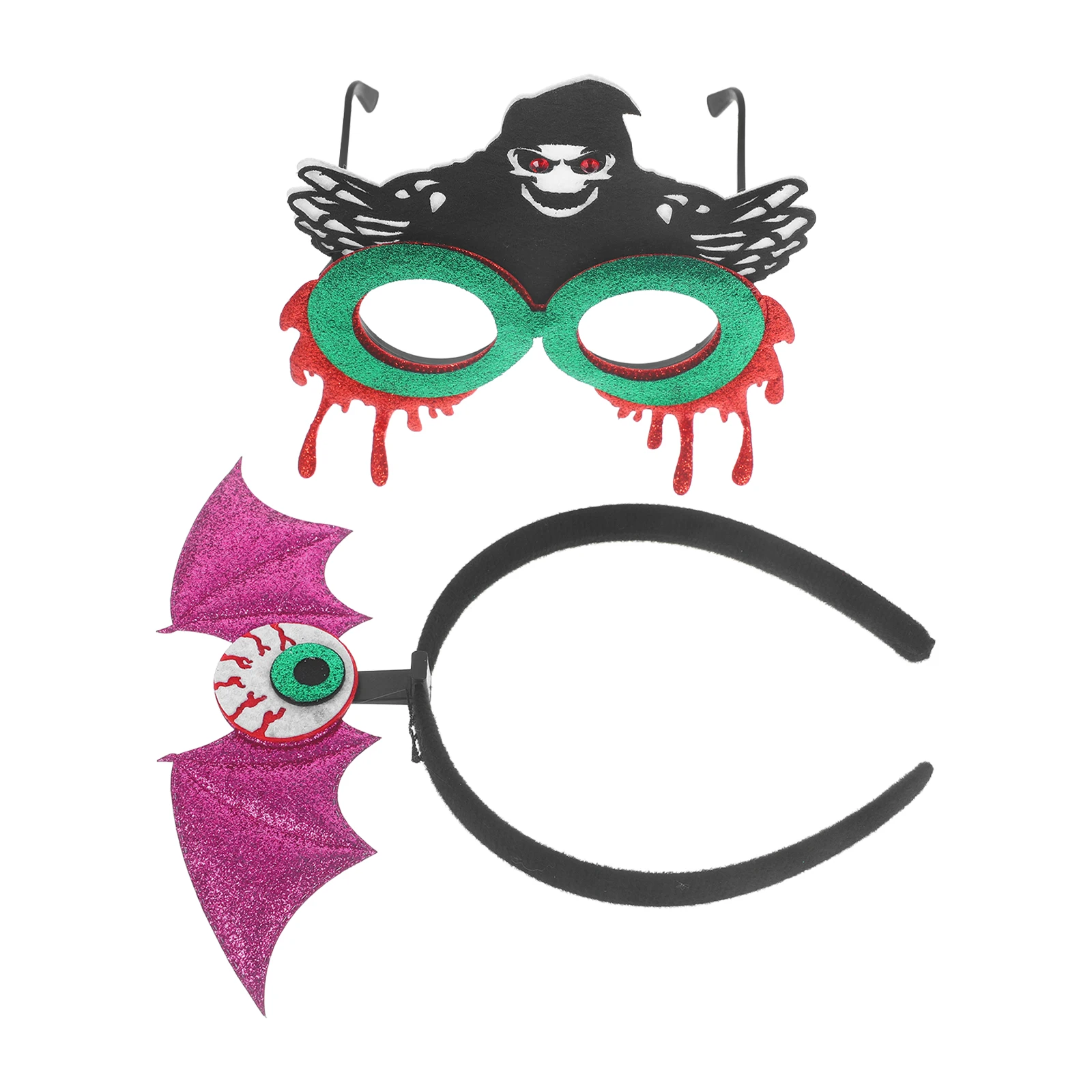 

1 set 1 Set Halloween Eyeglasses Hairband Party Accessory Novel Hair Hoop Costume Prop For Cosplay Halloween Party Decor