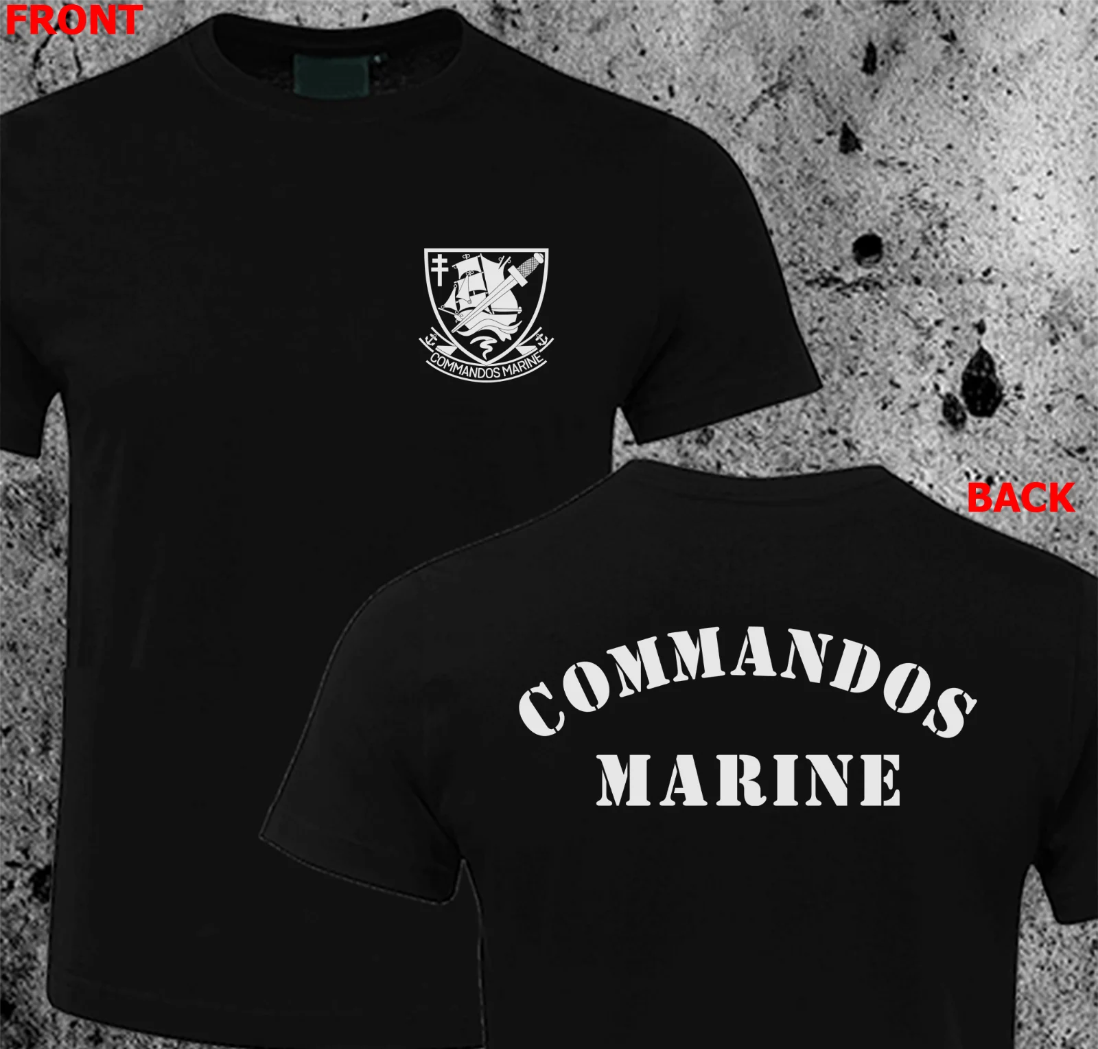 French Special Operation Forces Counter Terrorist Commandos Marine T-shirt