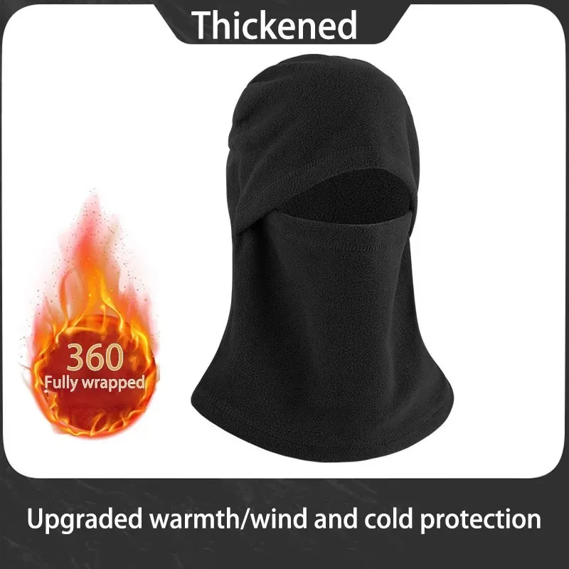 Autumn Winter Hooded Bandana Bicycle Warm Mask Multi-functional Neck Cover Windproof Ski Cap Polar Fleece Sports Warm Headgear