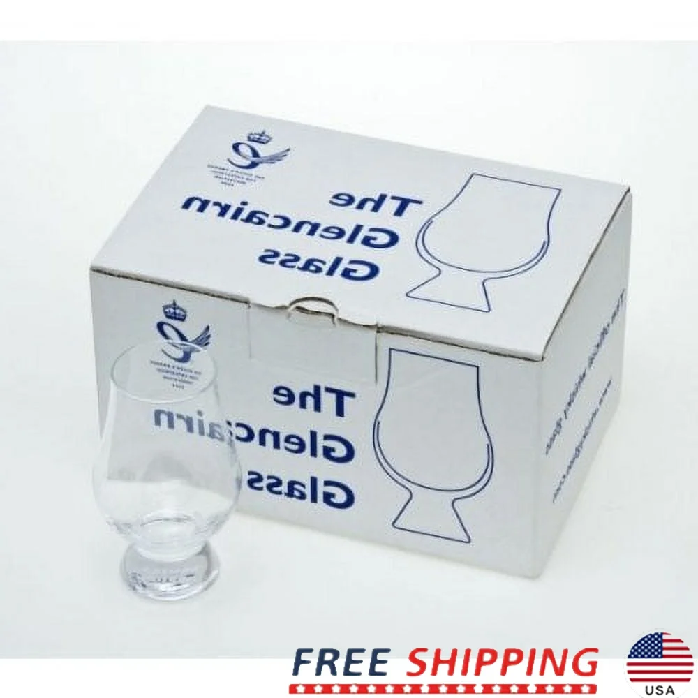 

Crystal Whiskey Tasting Glass Set of 6 Non-Leaded Elegant Design Easy Drinking Wide Bowl Solid Base Award Winning