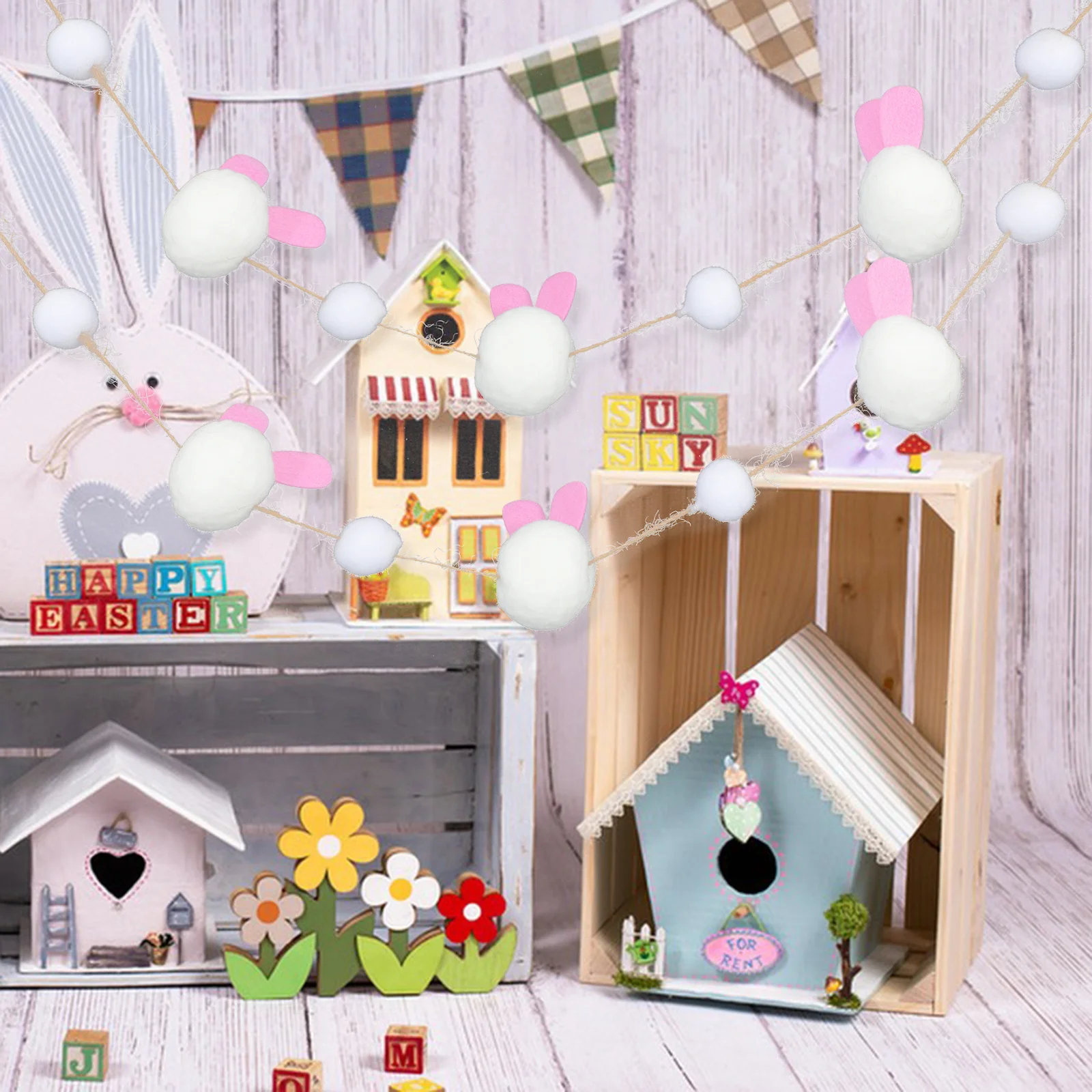 

Easter Decorative Banner Pendant Fun Party Supplies Home Office Pub Shopping Mall Decor Easter Banner Party Hanging Decor