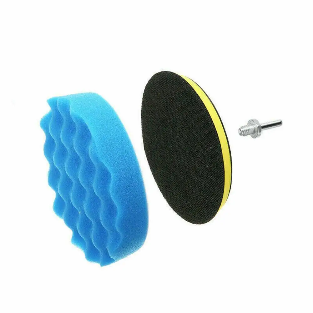 12ps Car Polishing Pads Drill Sponge Buffing Waxing Clean Buffer Pad For Drill Wheel Polisher Waxer Washing Car Gadget F9W7