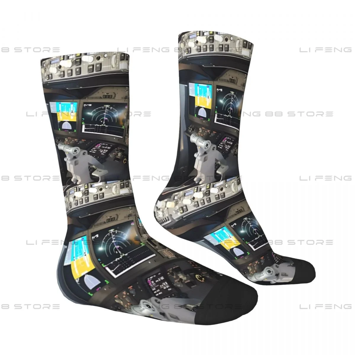 Cockpit 737 Max Instruments Funny Pilot Quote Unisex Winter Socks Outdoor Happy Socks Street Style Crazy Sock