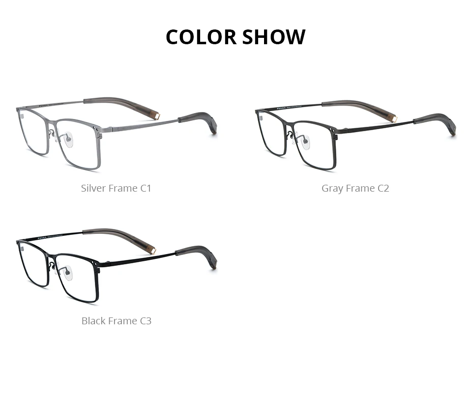 FONEX Titanium Glasses Frame Men Square Magnet Clip Eyeglasses with 3D & Night Vision & Polarized Lens Japanese Eyewear 85760