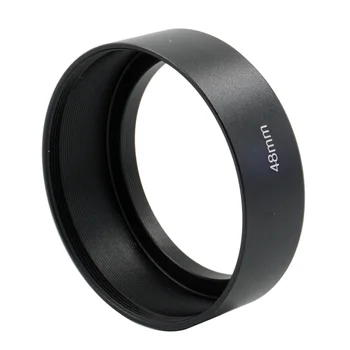 48mm Standard/Tilted Vented Metal lens Hood and Lens Cap for Canon Canonet QL17 GIII camera/Leica R3