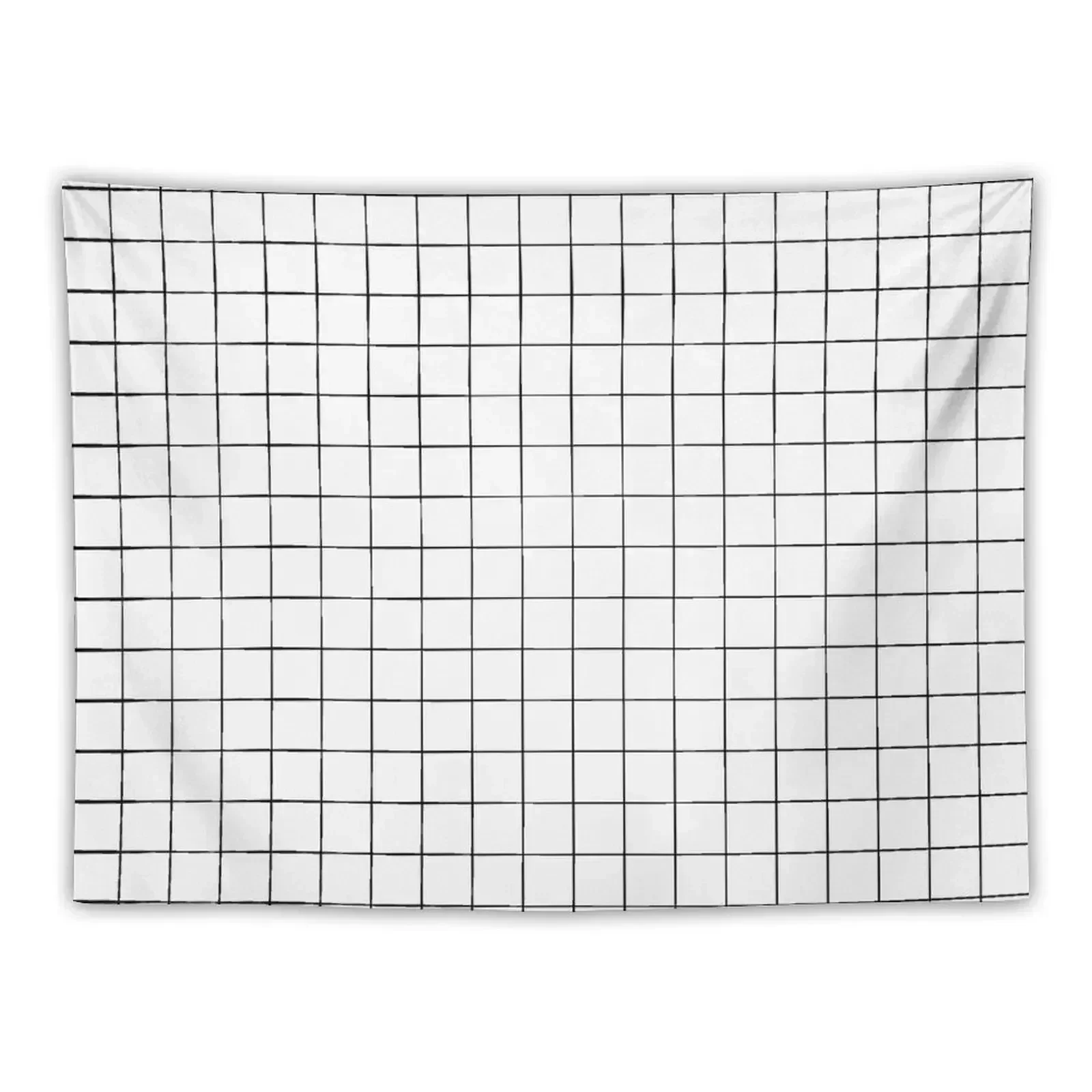 

White Grid Tapestry Wall Decor Hanging Decoration For Rooms Tapestry