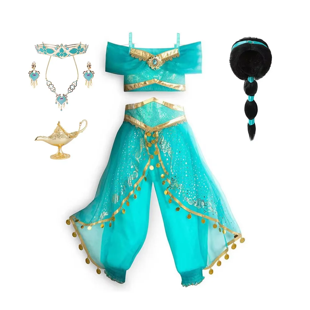 Aladdin Princess Cosplay Costume Girl Fancy Birthday Party Dress Toddler Clothing Fairy Tale Clothes