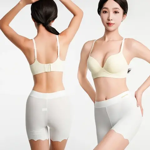 st dam säkerhetsshorts plusstorlek sömlösa issiden korta byxor tunna underkjol hög midja boxershorts anti-gnugga boyshorts trosor 10 best sales säkerhetsbyxor under en kjol - №7