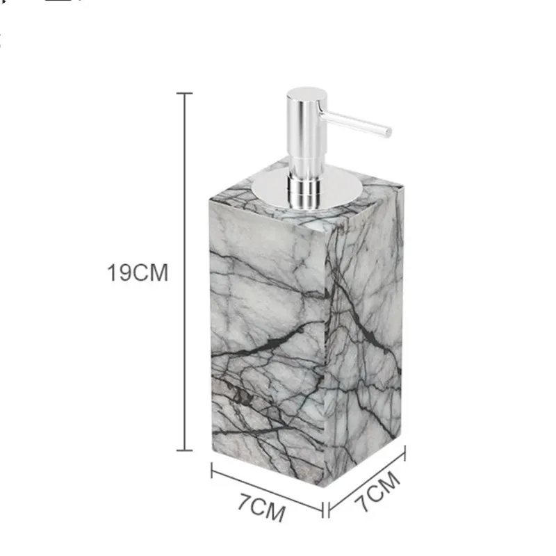 Natural Marble Bathroom Set Luxury Soap Lotion Dispenser Pump Bottle Toothbrush Holder Cup Soap Dish Golden Home decoration