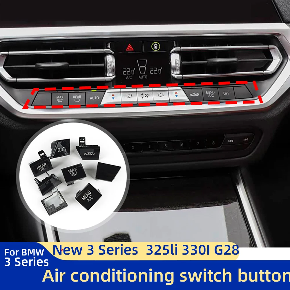 For BMW 3 Series G20 G28 325li 330i Car Accessories A/C Heater Climate Air Outlet Conditioning Buttons Decoration Panel Trim