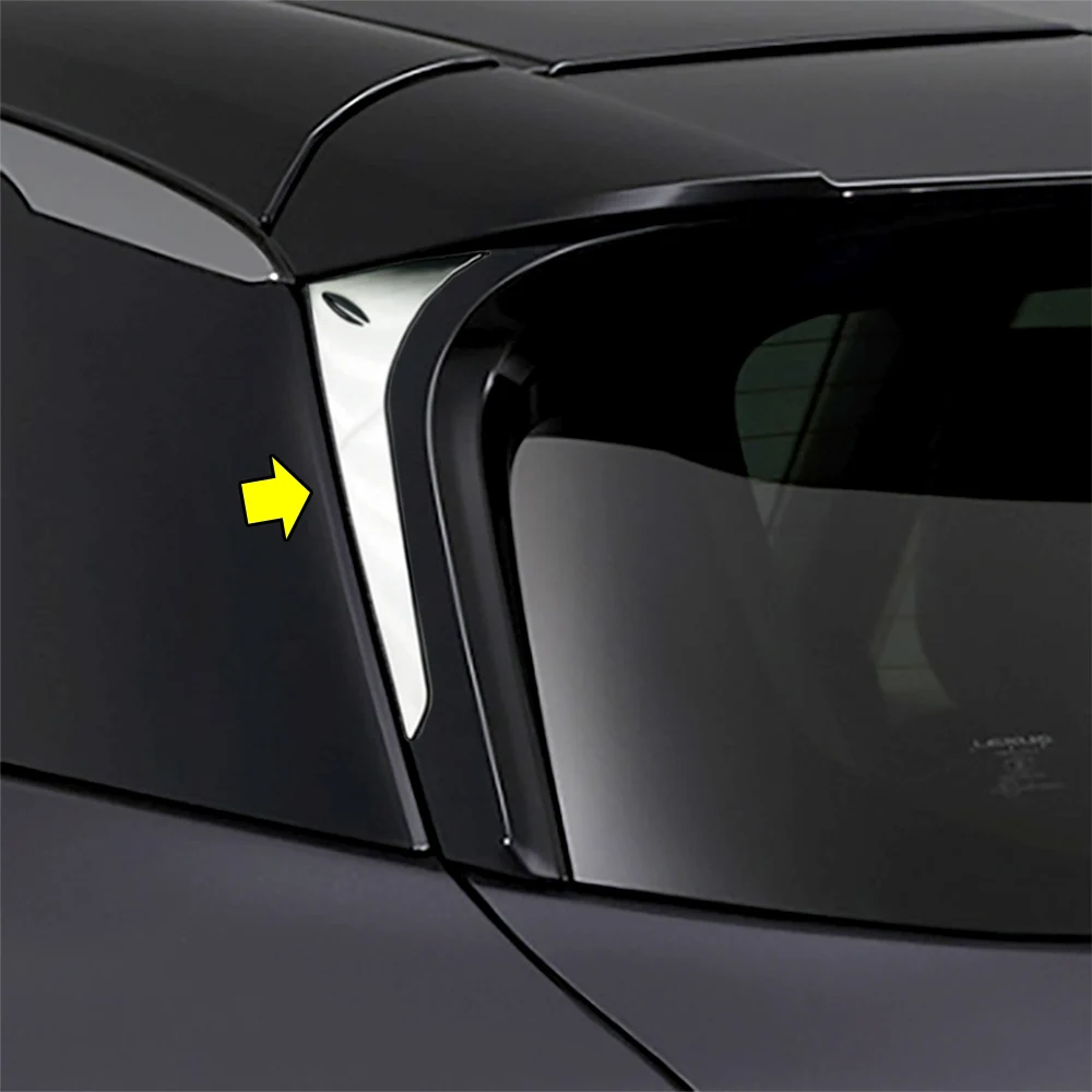 

Аксессуары для 2024 2025 Lexus LBX, хромированный боковой спойлер, наклейки на заднее окно, отделка столба, автозапчасти