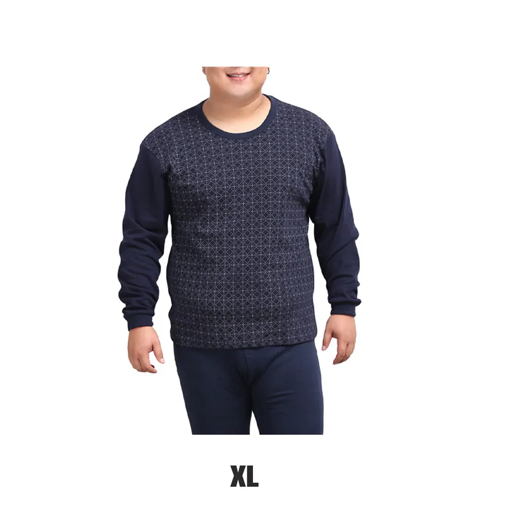 Men Thermal Underwear Autumn Cotton Tops Warm Suit Business Clothing