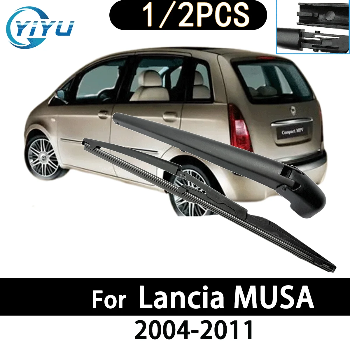 1/2PCS Auto Heckscheibe Wischer Arm Wischer Klinge für Lancia MUSA 2004-2011 Auto Zubehör Zubehör