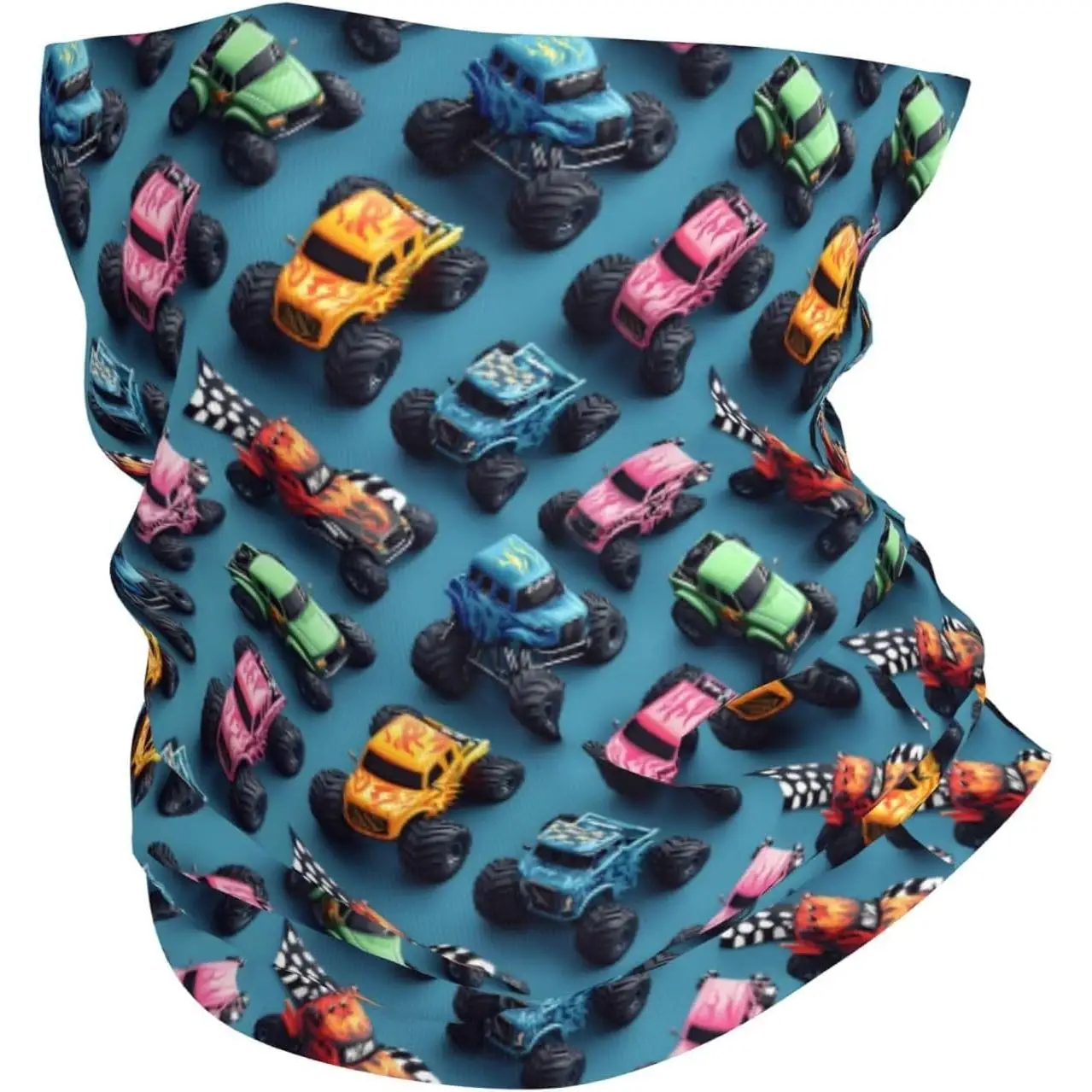 Neck Gaiters for Men Women Cool Off-Road Trucks Print Bandanas Balaclava Half Face Mask Cover Neck Scarf