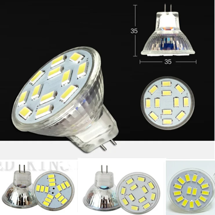 1ชิ้น/ล็อต MR11แก้วโคมไฟ LED Mini LED หลอดไฟ AC DC 12V SMD5730 Spotlight โคมไฟระย้าแสงคุณภาพสูงเปลี่ยนหลอดฮาโลเจน