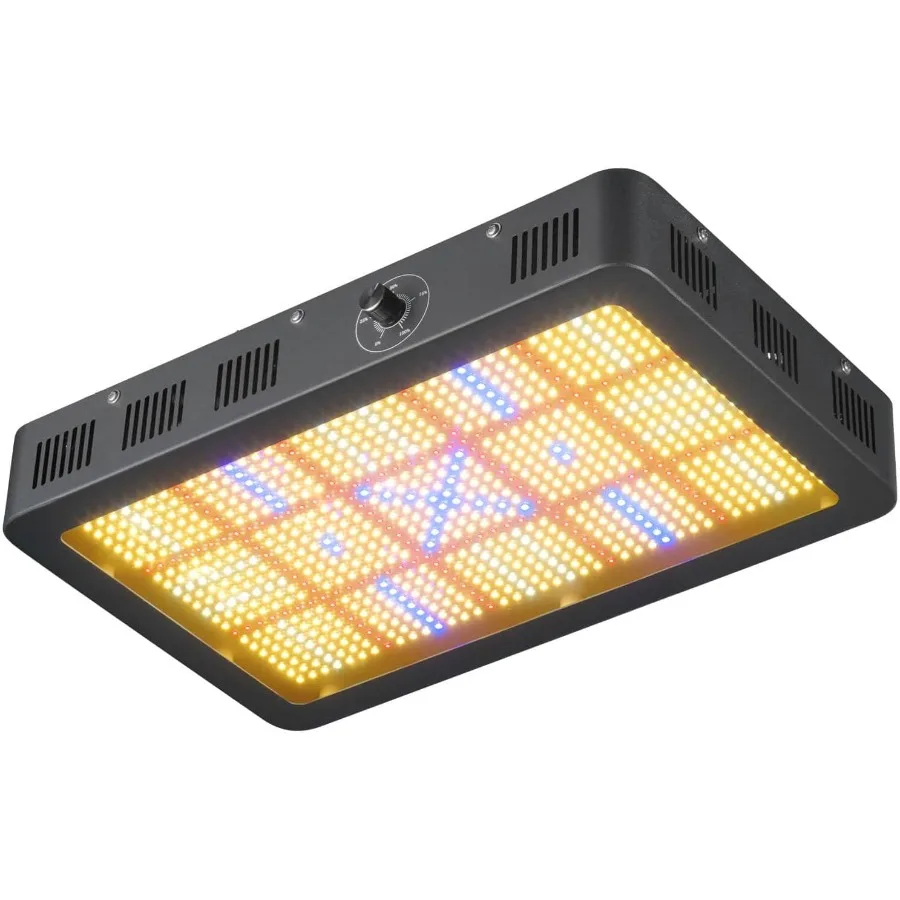 

Dimmable Full Spectrum LED Grow Lights for Indoor Plants with 1008pcs LEDs Daisy Chain Compatible for Seed Starting and Plant G
