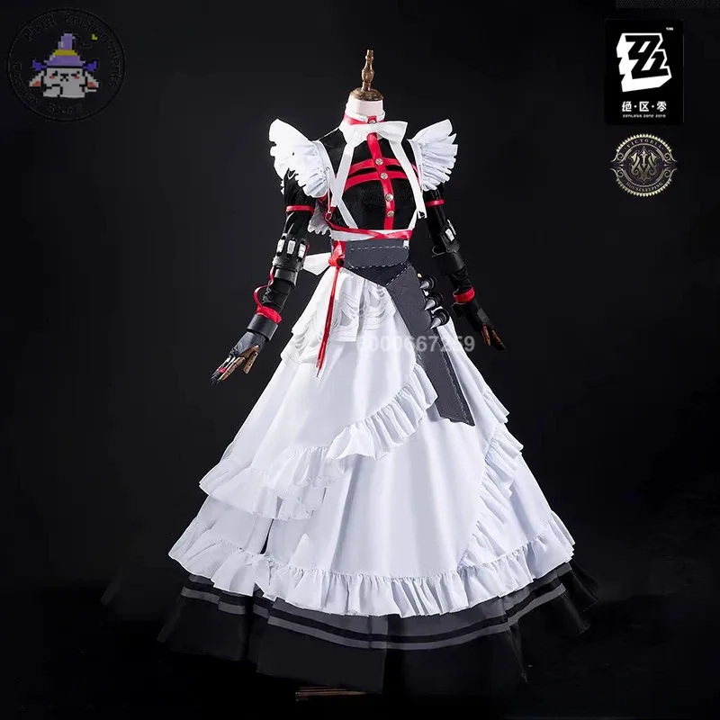 Zenless منطقة صفر لعبة ألكسندريا سيباستيان رينا تأثيري حلي المرأة خادمة فستان موحد شعر مستعار فيكتوريا التدبير المنزلي هالوين