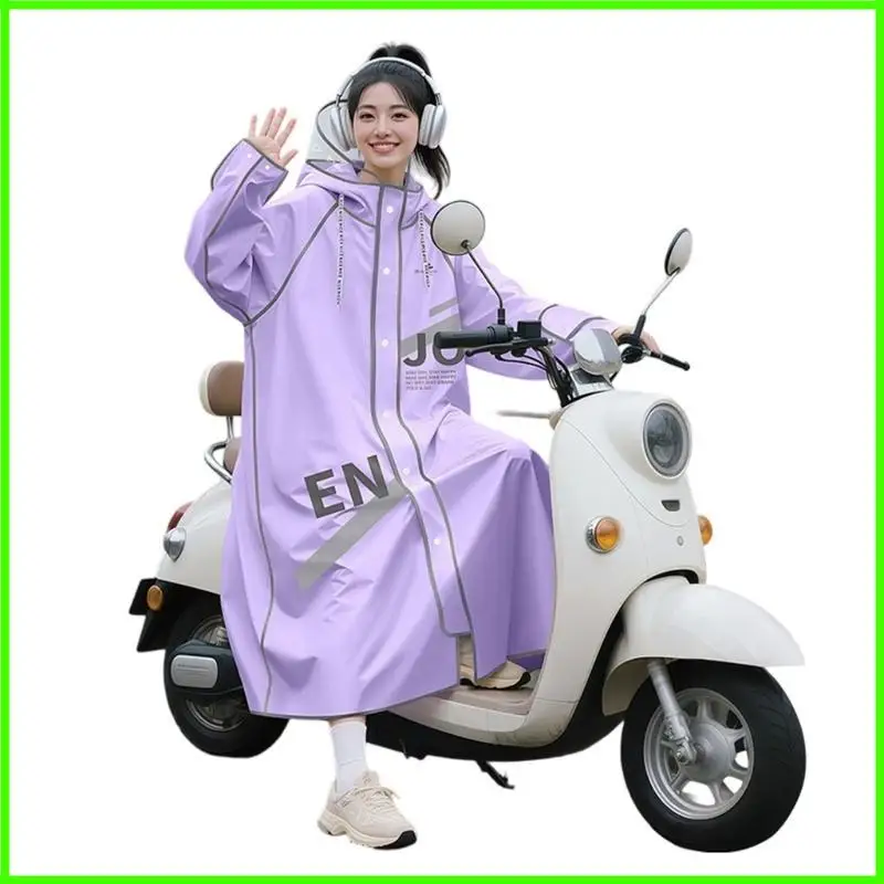 Motorcycle Raincoat Waterproof PVC EVA Material With Reflective Strips