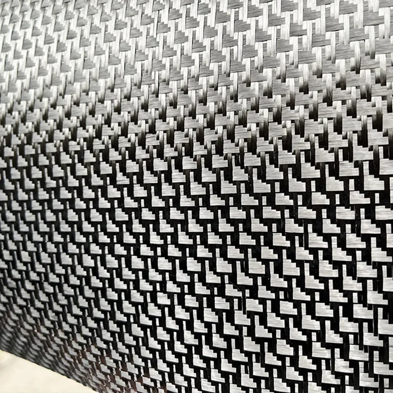 3K 280g Echtes Carbonfaser-Aramid-Hybridgewebe mit Jacquardmuster und Flugzeugmuster für DIY-Autos, Rollenware, kundenspezifisches Endprodukt – Detail 2