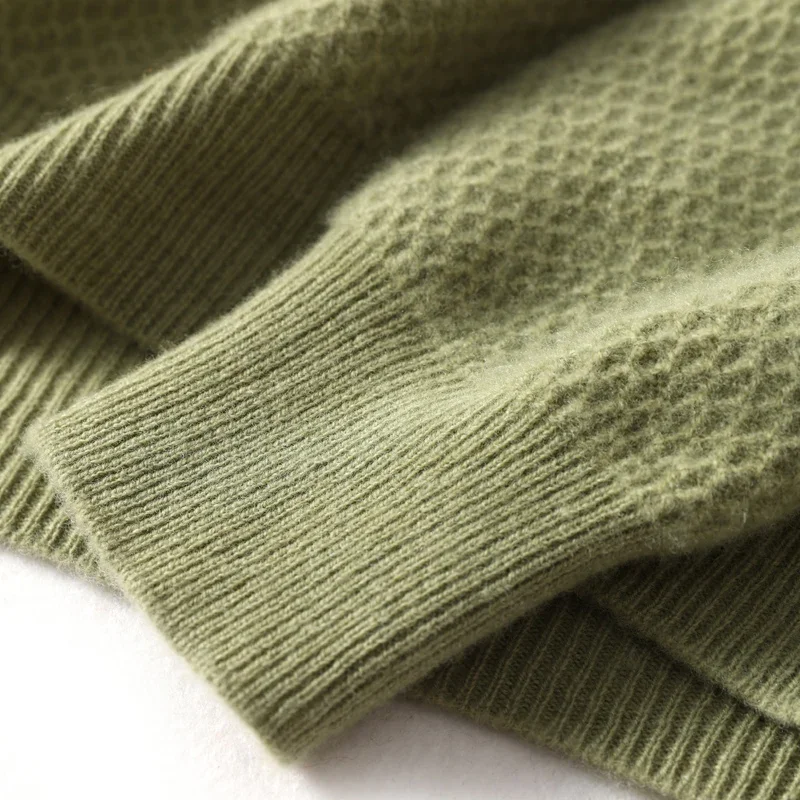 

100% Merino Wool Sweater For Men O-neck Pullover Long Sleeve Basic Smart Casual Clothes Soft Comfort Wool Knitwear Tops