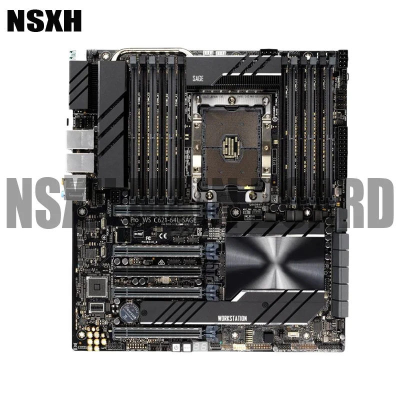 Pro WS C621-64L SAGE For LGA 3647 CEB Workstation Motherboard Supports 4 GPUs 10 M.2 Gigabit LAN USB 3.2 Gen 2