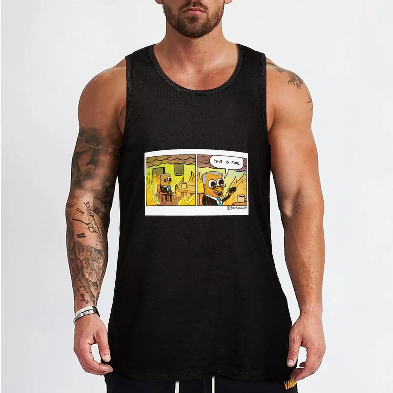 Scotty From Marketing Thinks Coal is Fine by Jess Harwood Art Tank Top Men's gym clothing gym accessories man Men's clothes